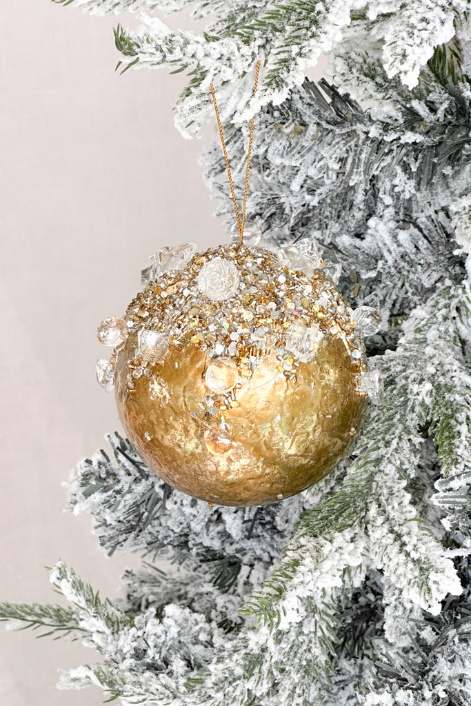 Large Gold Crystal Encrusted Bauble - Magpie Style