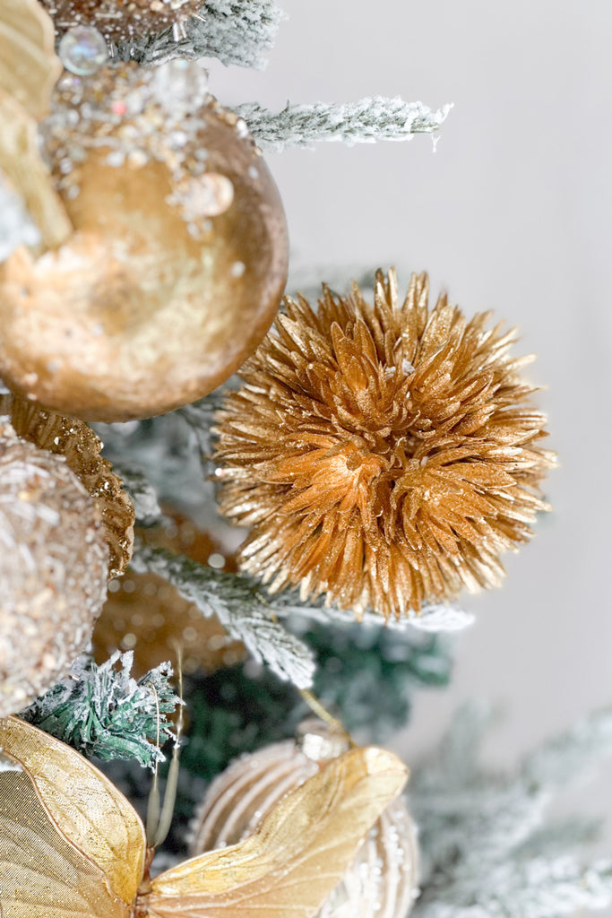 Jumbo Gold Spiky Ball Christmas Decoration - Magpie Style