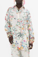 CAMILLA  Shirt Tunic with Side Buttons - Plumes and Parterres