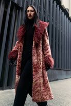 UNREAL FUR Cuvee Rose Coat - Rouge - Magpie Style