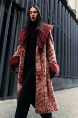 UNREAL FUR Cuvee Rose Coat - Rouge