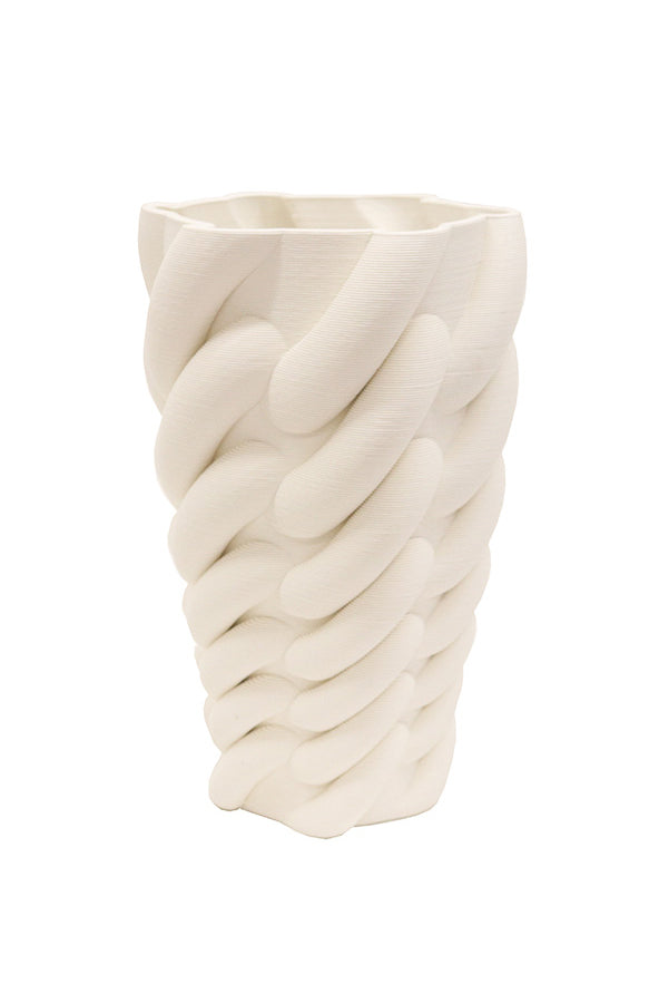 Porcilan Braded Vase - Cream Extra Large - Magpie Style
