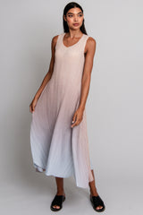 ALQUEMA Long Estrella Dress - Moonstone to Arctic Ice