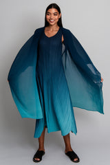 ALQUEMA Collare Coat - Twilight Blue to Peacock