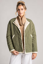 MOKE Juniper Reversible Jacket - Olive/Cream - Magpie Style