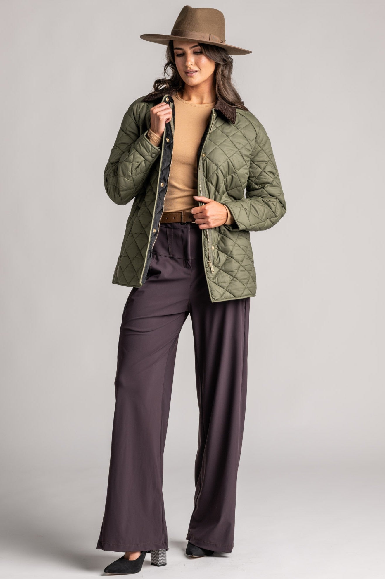 MOKE Daisy Quilt Jacket - Olive - Magpie Style