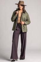 MOKE Daisy Quilt Jacket - Olive - Magpie Style
