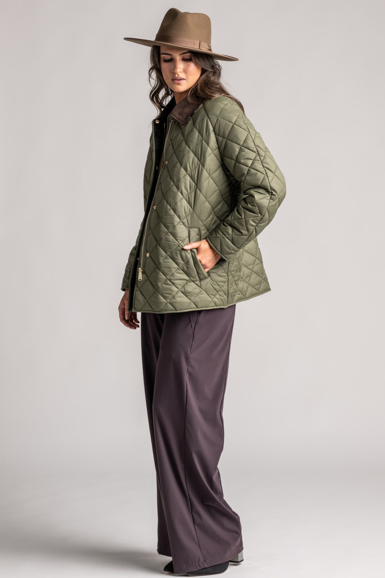 MOKE Daisy Quilt Jacket - Olive - Magpie Style