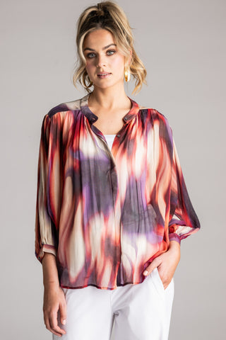 LAUREN VIDAL Blaze Blouse - Flame