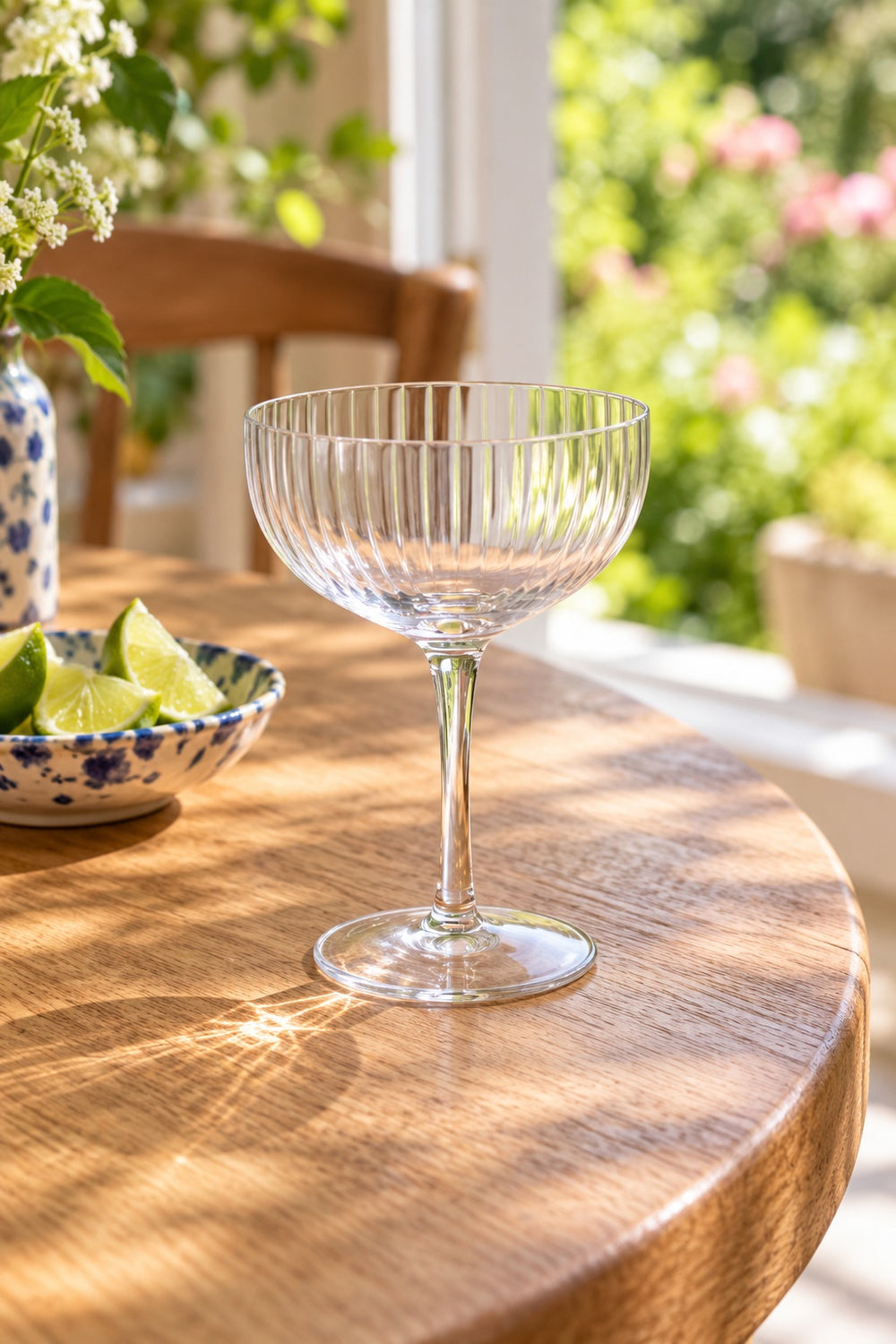 Ribbed Coupe Glass S/4