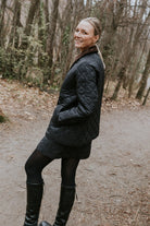 MOKE Daisy Quilt Jacket - Black - Magpie Style