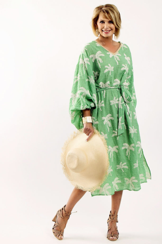 COOPER Feeling Beachy Dress - Green Palms - Magpie Style