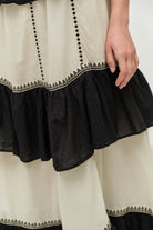 DEVOTION TWINS Kleio Long Dress - Black/Off White - Magpie Style