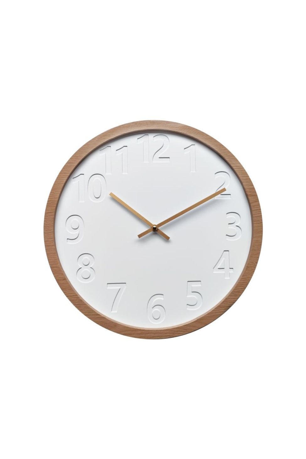 Minimalist Wood & White Wall Clock - Magpie Style