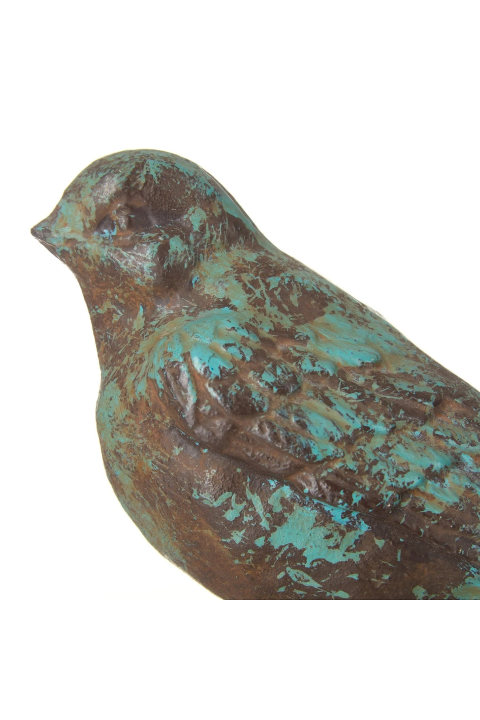 Verdigris Bird Ornament - Magpie Style