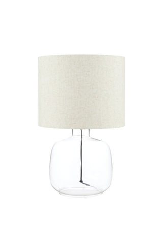 Lumiere Glass & Linen Lamp