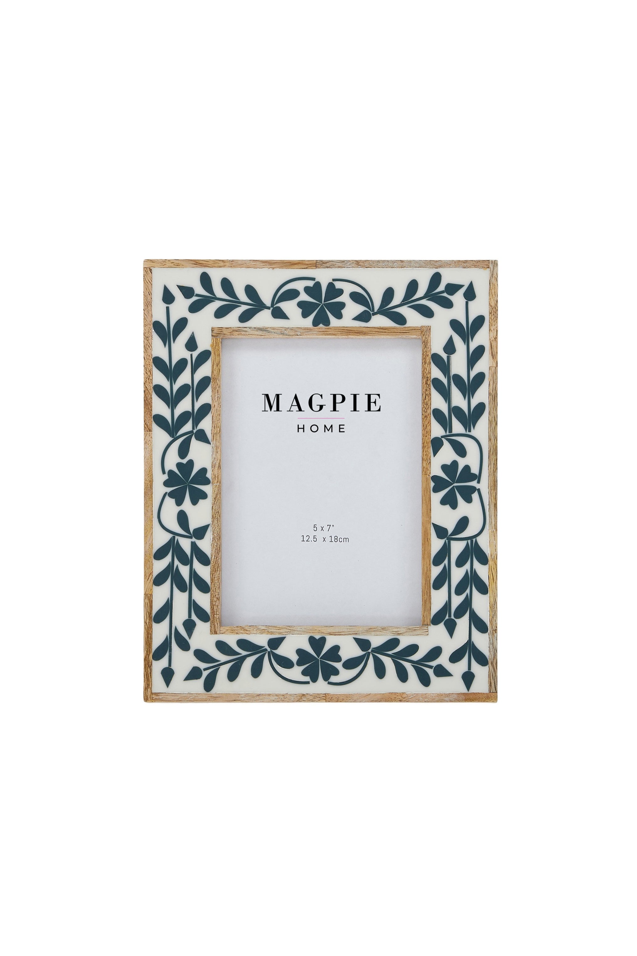 Tunisian Floral Inlay Photo Frame - 5x7 - Magpie Style