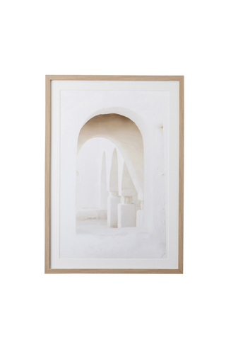 Arched Natural Frame Glass Print
