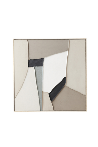 Shift Frame Oil Canvas - White