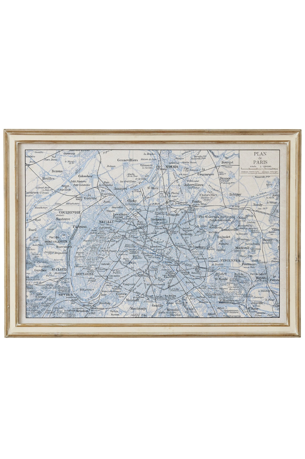 Paris Bleu Cartography Wall Art