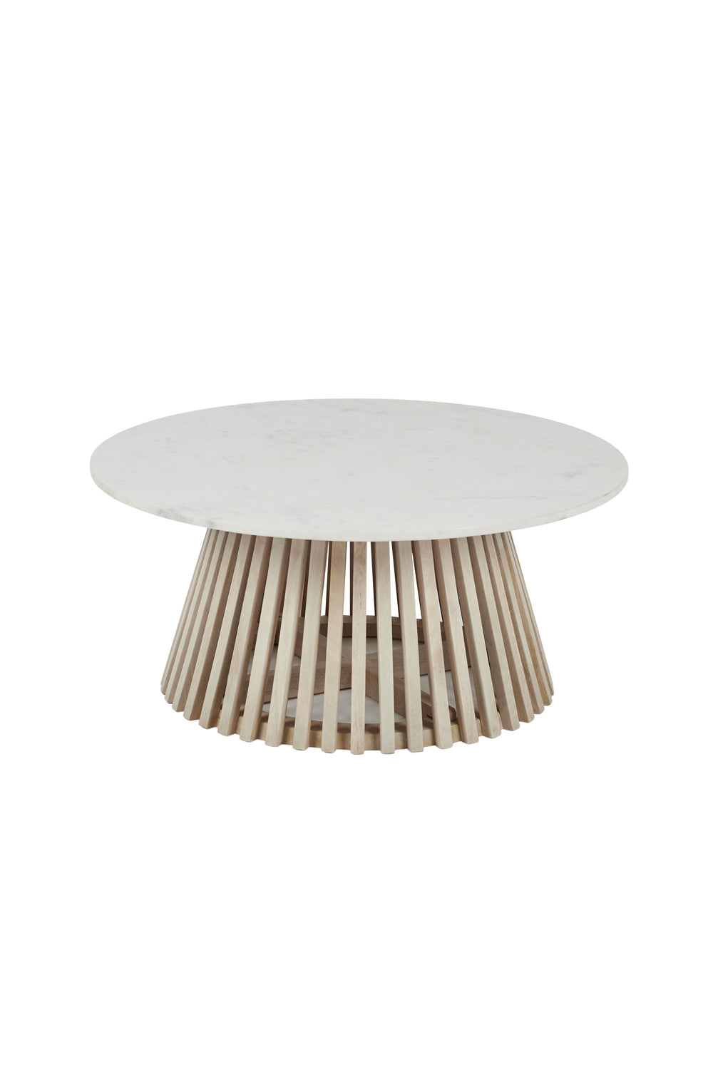 Palm Beach Marble and Wood Coffee Table