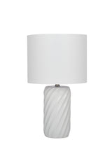 Drift Ceramic Table Lamp w Fabric Shade