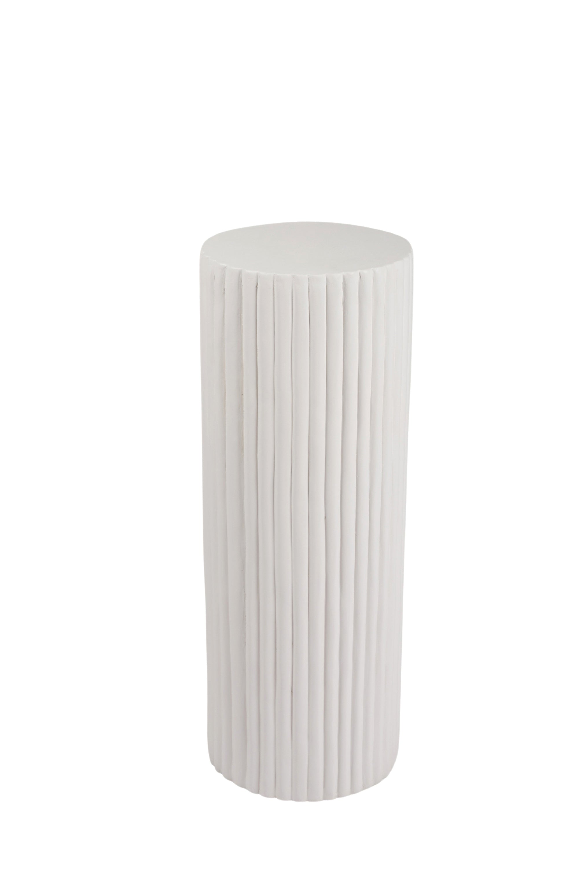 Fluted White Plinth Lge - Magpie Style