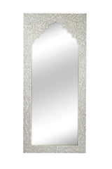 Moroccan Arched Capiz Shell Inlay Floor Mirror