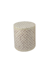 Dorothy Small Taupe Inlay Table