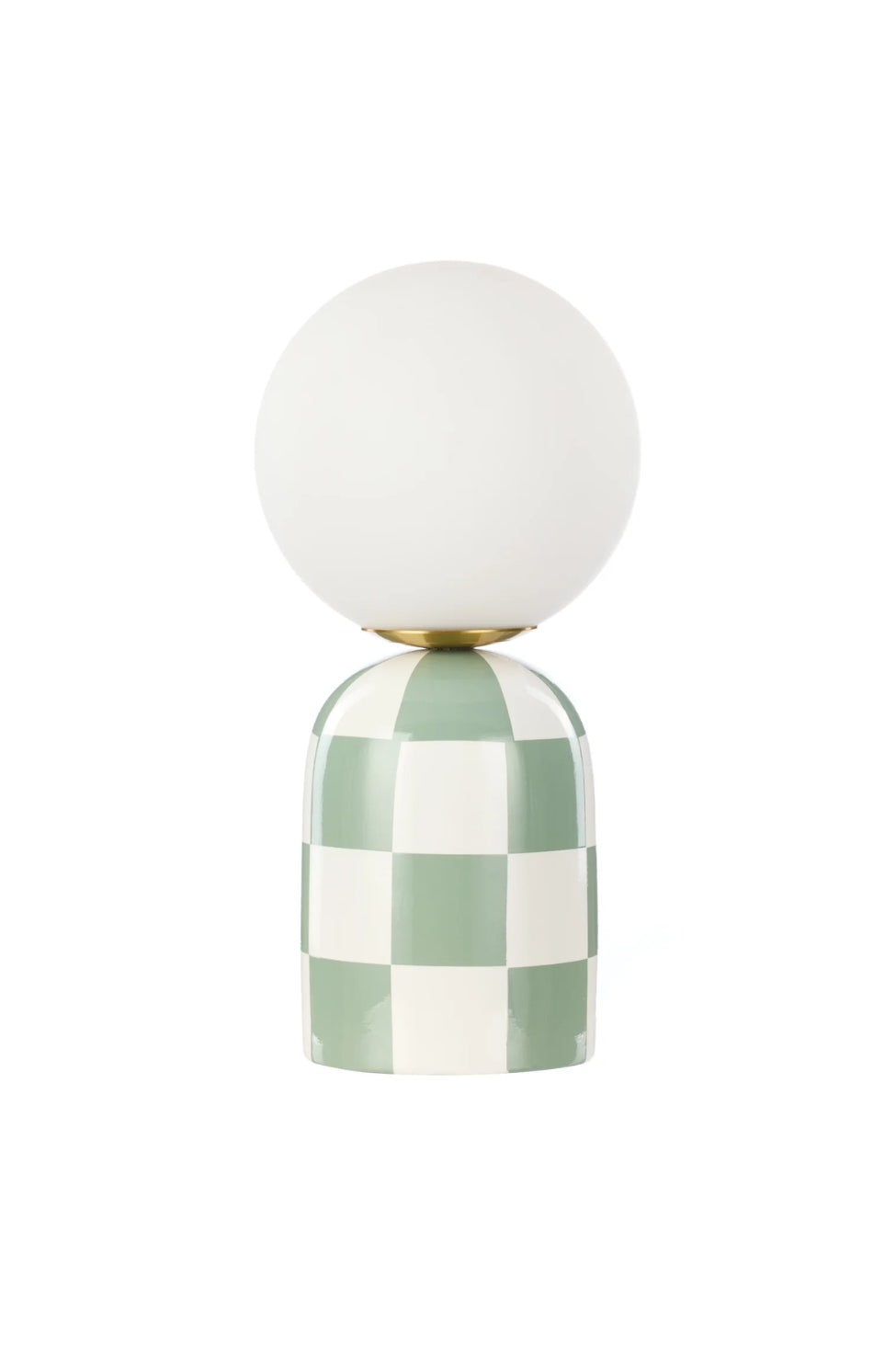 Checkered Table Lamp - Green - Magpie Style