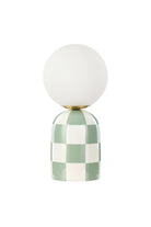 Checkered Table Lamp - Green - Magpie Style