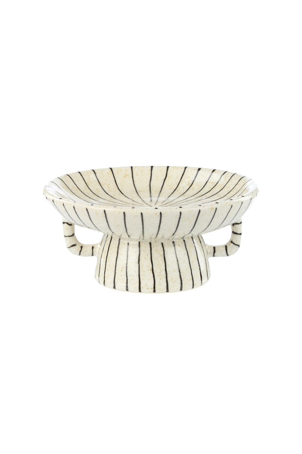 Striped Pedestal Bowl