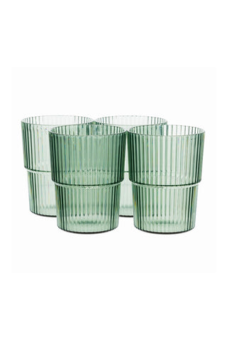 Green Tumblers - Set of 4