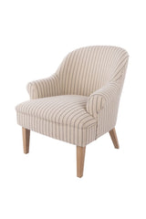 Striped Upholstered Armchair