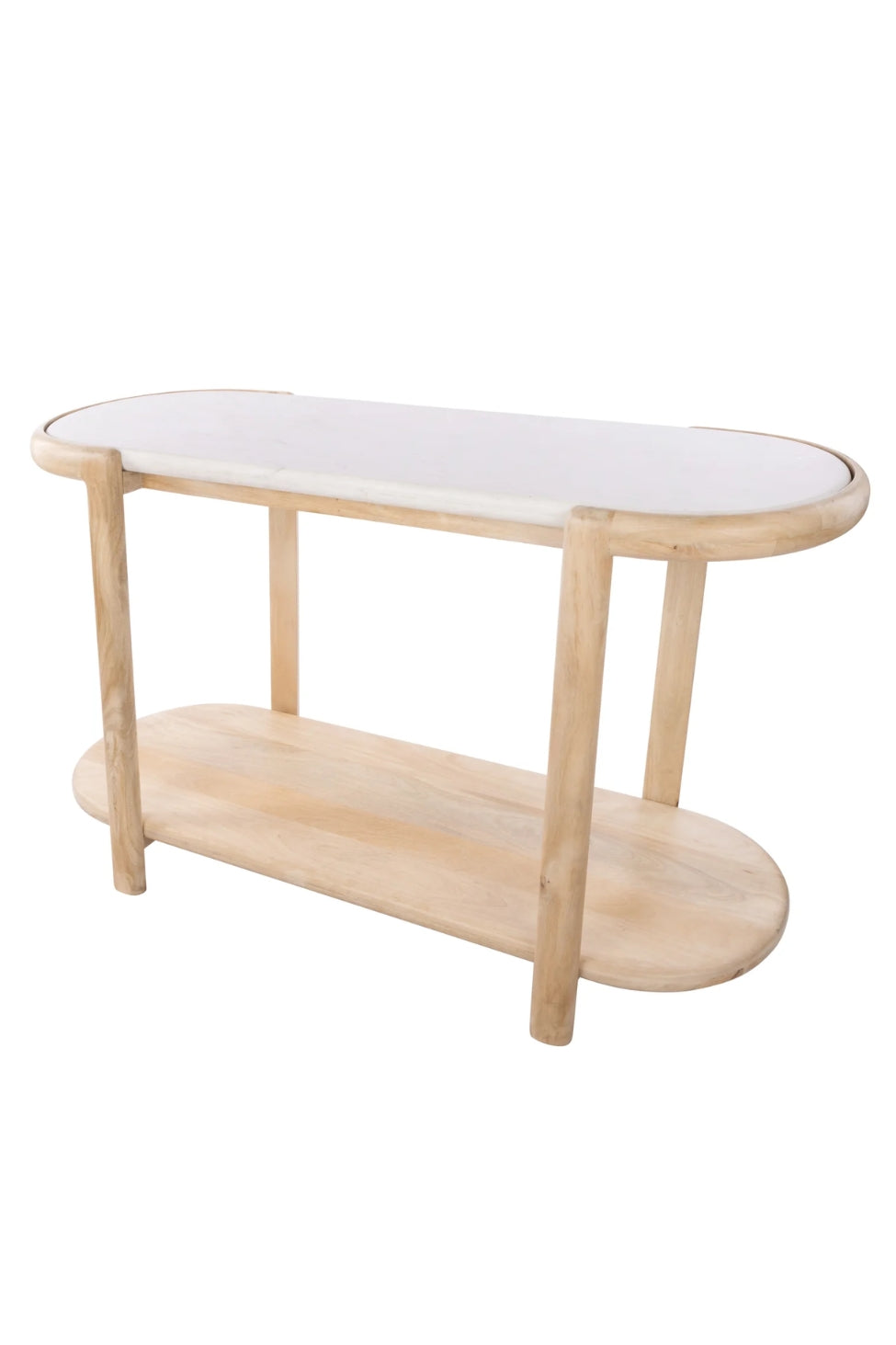 Marble & Timber Console Table