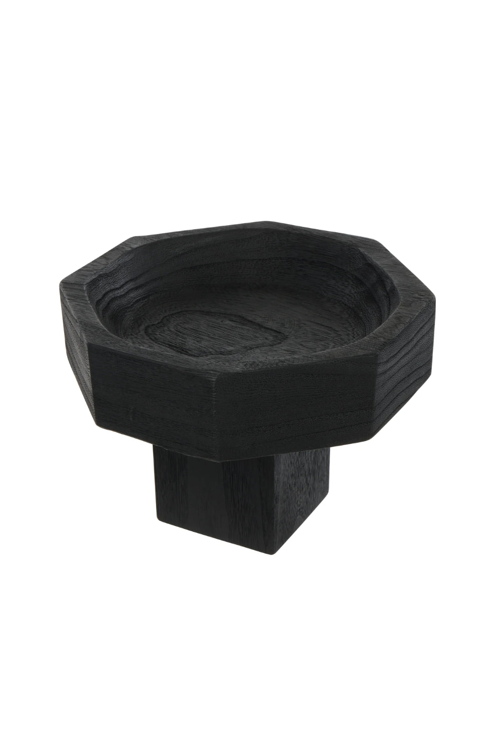 Wooden Pedestal Bowl - Magpie Style