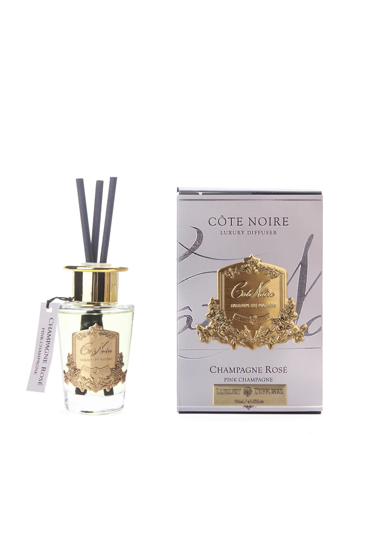 COTE NOIRE Pink Champagne Diffuser - Gold 90ml - Magpie Style