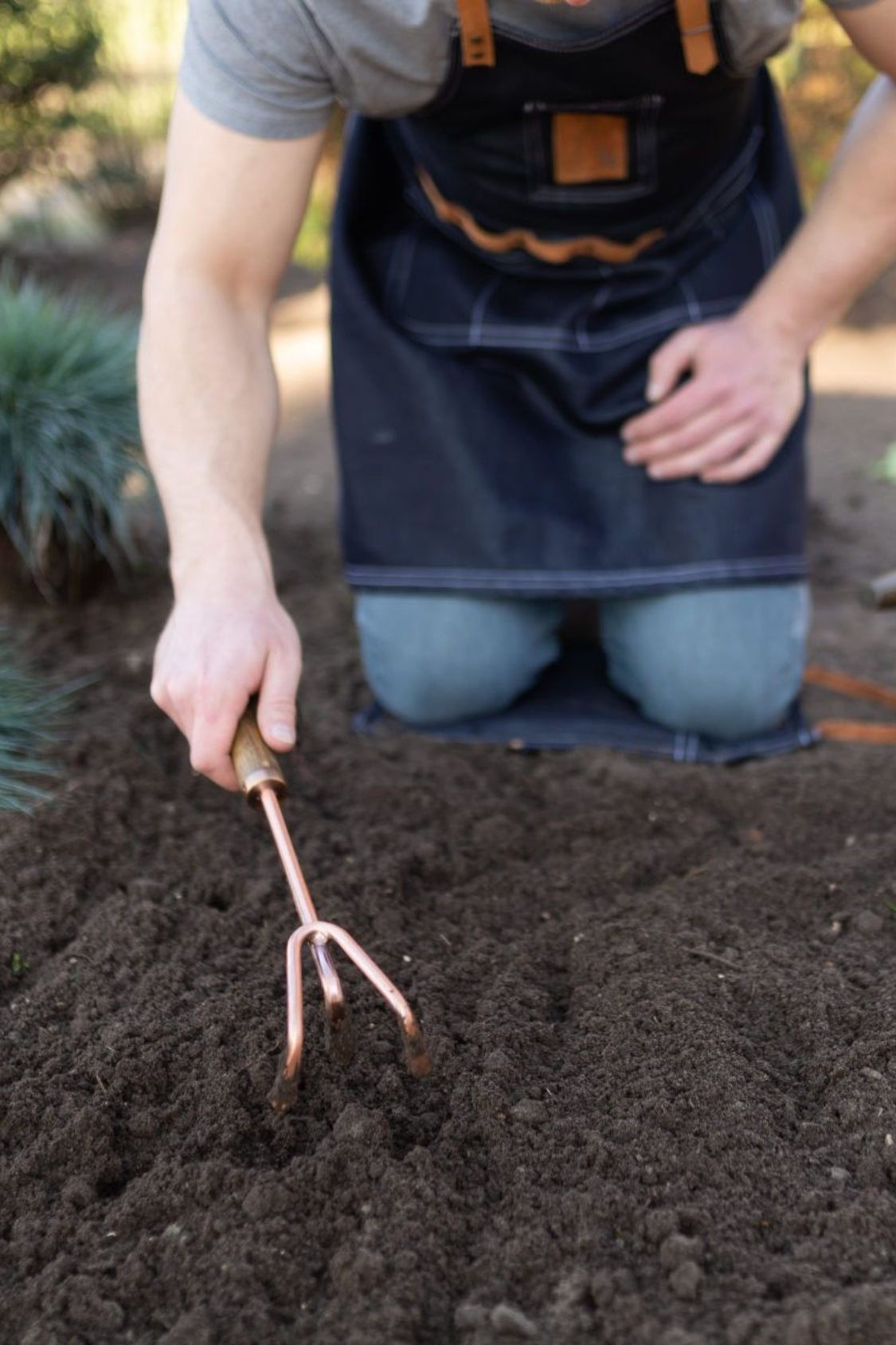 Long Copper Rake Fork - Magpie Style