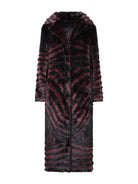 UNREAL FUR Gonzo Coat - Striped Burgundy - Magpie Style