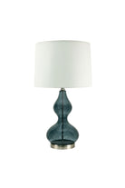 Smokey Blue Glass Gourd Lamp - Magpie Style