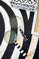 Brass Magnifying Glass - Stripes - Magpie Style