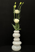 Stacked Pebble Vase - White - Magpie Style
