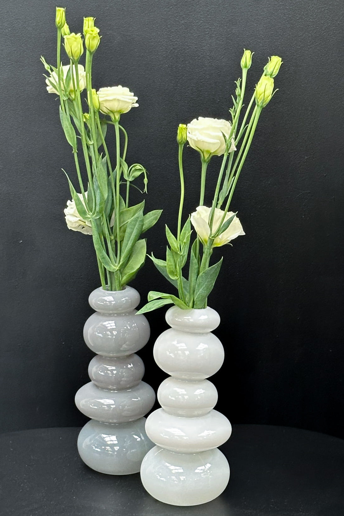 Stacked Pebble Vase - White - Magpie Style