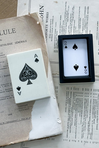 Resin Single Set Card Box Holder - White