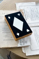 Large Resin Double Card Box - Black - Magpie Style