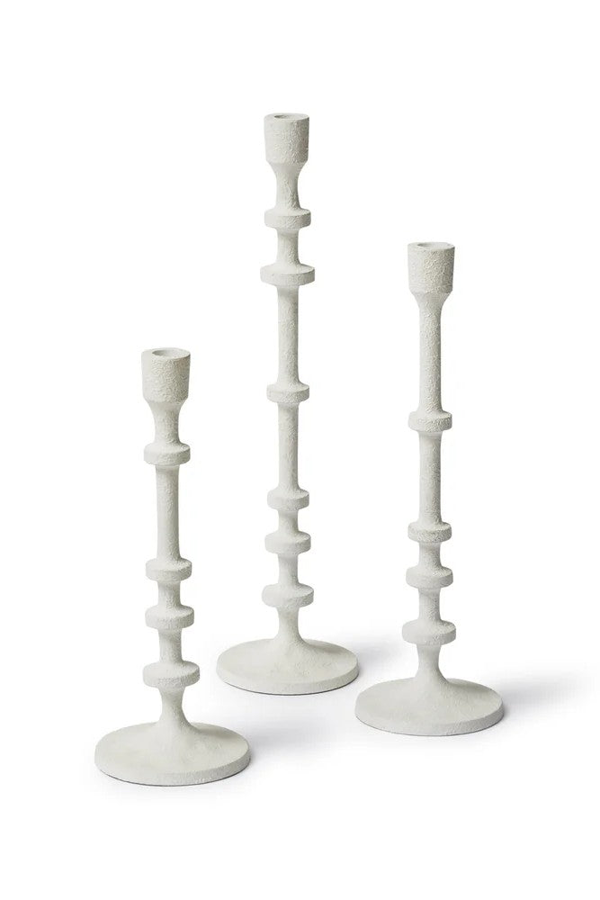 White Watsoner Candleholder - Tall Matt White Tall - Paula Ryan