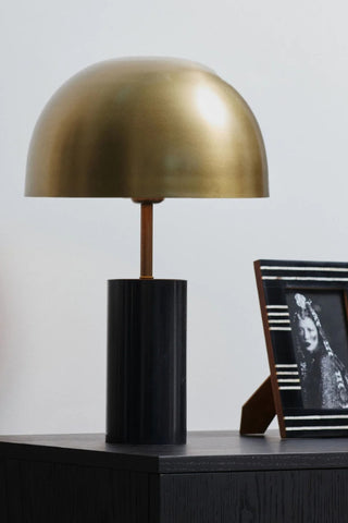 Cerole Black Gold Marble Lamp