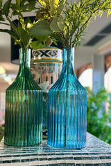 Royal Blue Ribbed Bottle