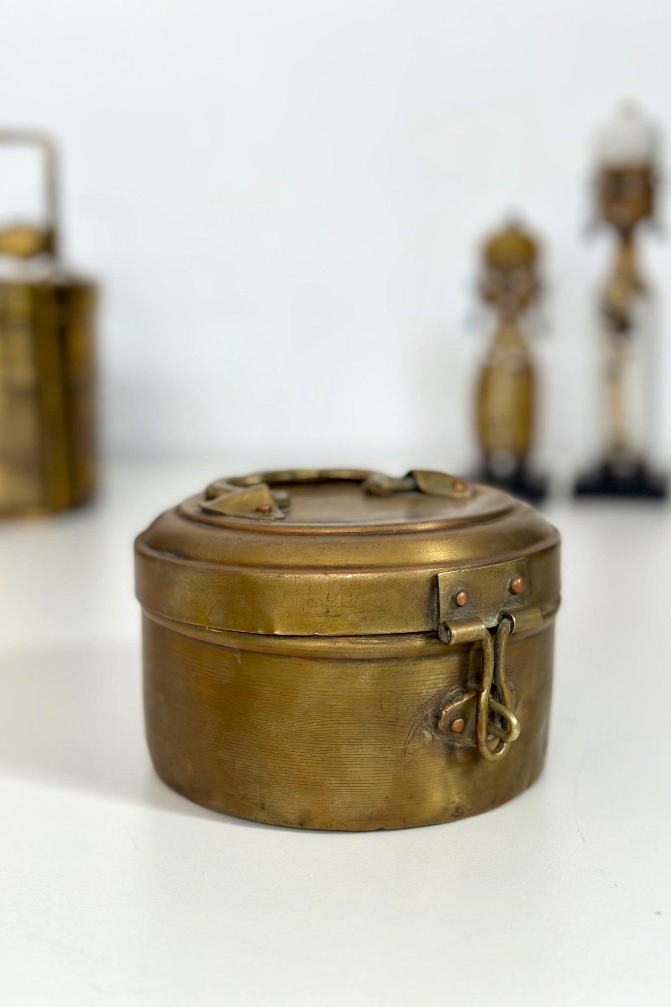 Small Brass Chapati Box - Magpie Style