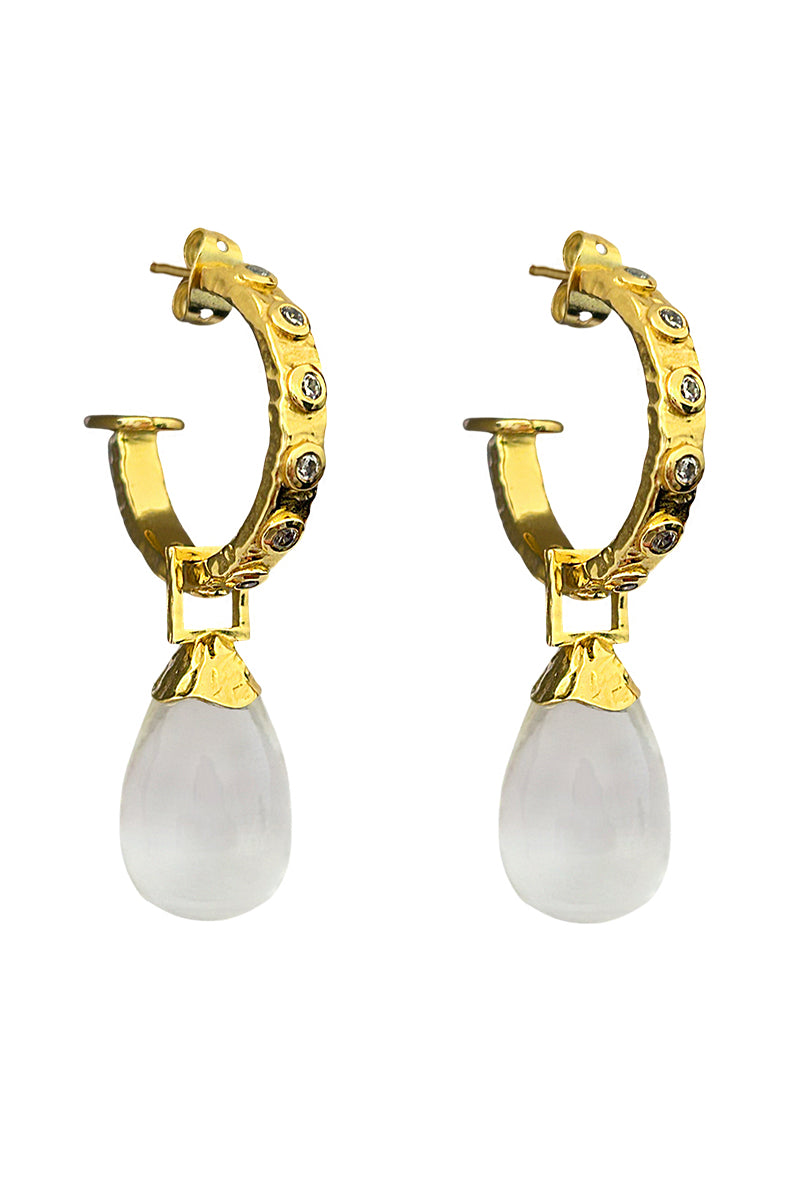 MOUNTAIN & MOON Ines Earring Crystal & White Quartz PRE ORDER - Magpie Style